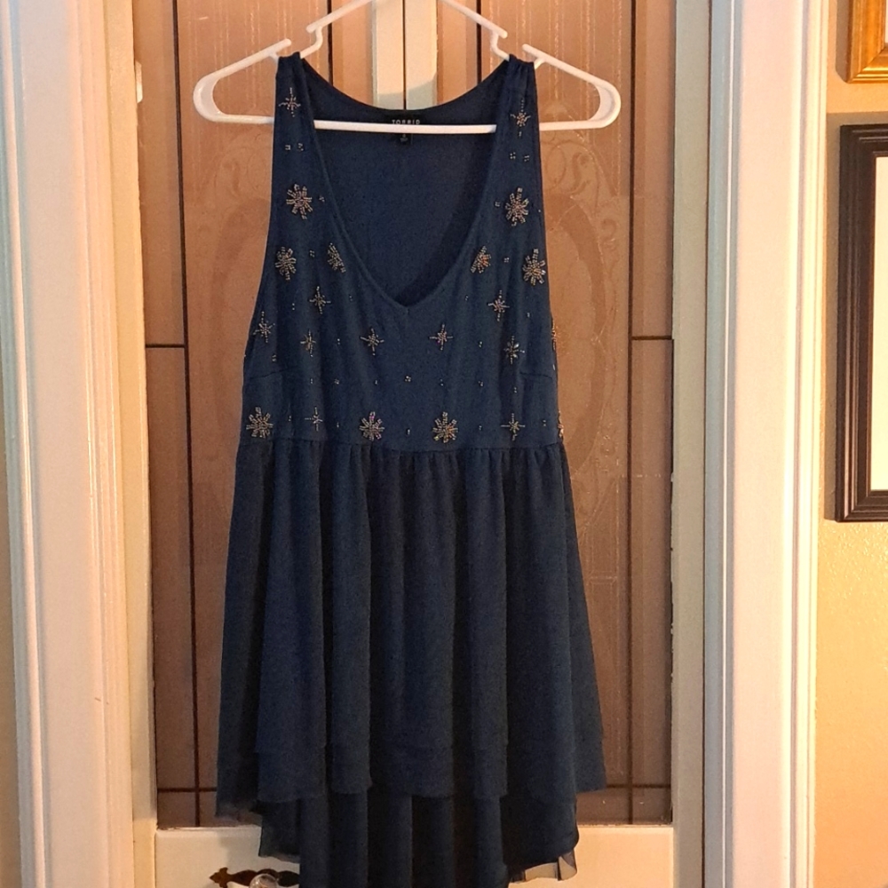 21. Torrid top with bead detail